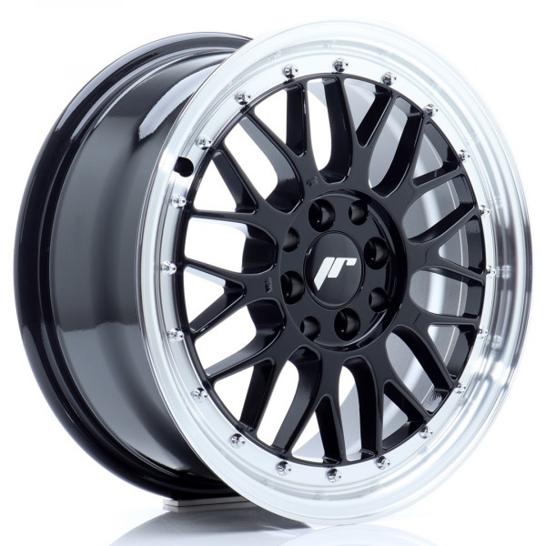 JR Wheels JR23 16x7 ET40 4x100/114,3 Gloss Black w/Machined Lip