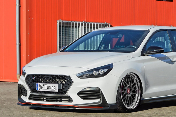 Cup Frontspoilerlippe für Hyundai I30N + Performance ab Bj.2017-Hatchback und Fastback VFL Schwarz M