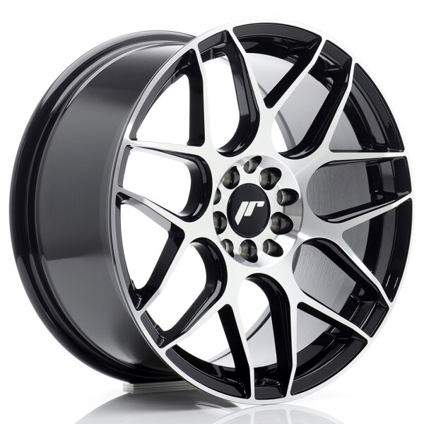 JR Wheels JR18 17x8 ET35 5x100/114 Black Machined Face