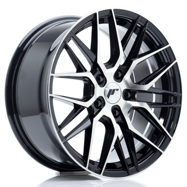 JR Wheels JR28 17x8 ET40 5x112 Gloss Black Machined Face