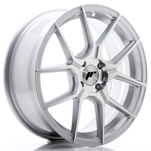 JR Wheels JR30 17x7 ET40 4x100 Silver Machined Face