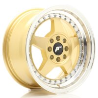 JR Wheels JR6 15x7 ET25 4x100/108 Gold w/Machined Lip