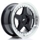 JR Wheels JR6 17x8 ET20-35 4H BLANK Gloss Black w/Machined Lip