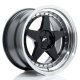 JR Wheels JR6 18x10 ET0-25 5H BLANK Gloss Black w/Machined Lip