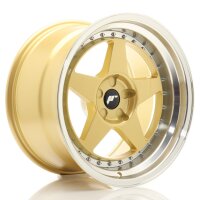 JR Wheels JR6 18x10,5 ET0-25 5H BLANK Gold w/Machined Lip