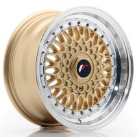 JR Wheels JR9 15x7 ET20 4x100/108 Gold w/Machined Lip