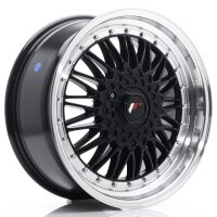 JR Wheels JR9 18x8 ET35-40 BLANK Gloss Black w/Machined Lip