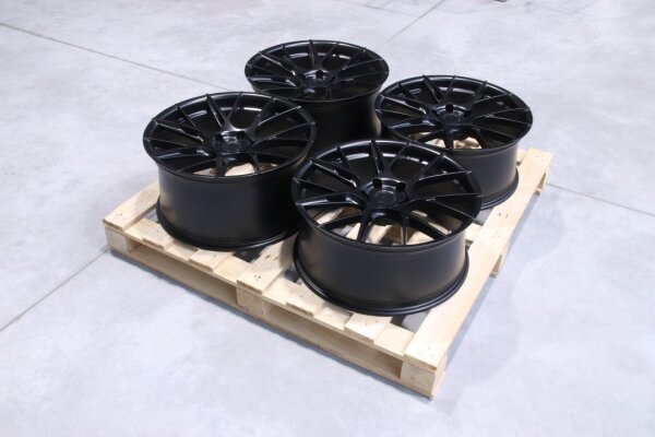 Set of JR42 20x9 ET35 + 20x10 ET45 5x120 Matt Black