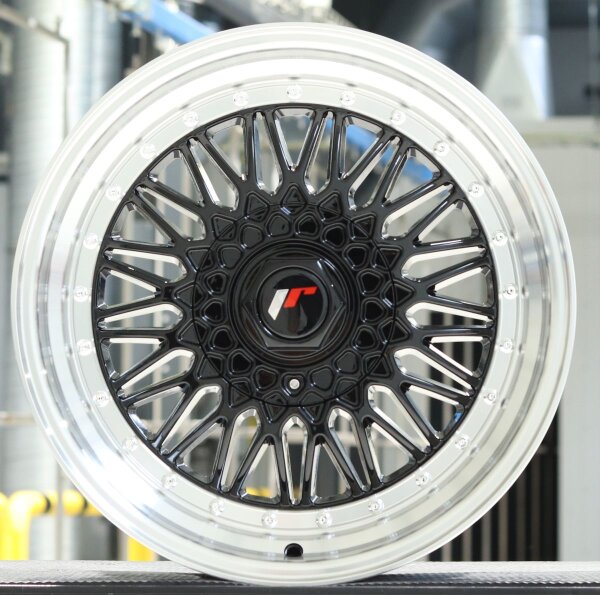 JR Wheels JR9 17x7,5 Gloss Black w/Machined Lip